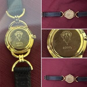 Gucci  Horsebit 6000L
Black/brown Leather Strap